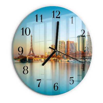 Reloj de pared redondo Torre Eiffel de París