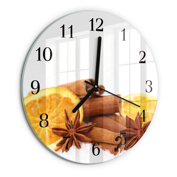 Reloj de pared redondo Vainilla con limón