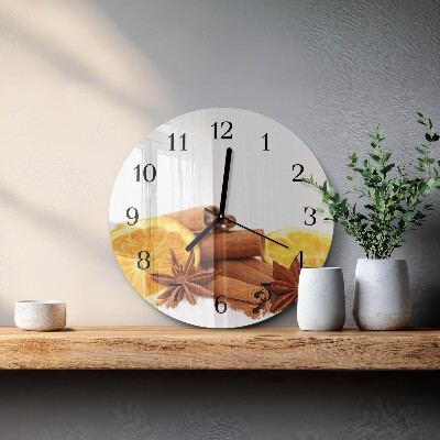 Reloj de pared redondo Vainilla con limón