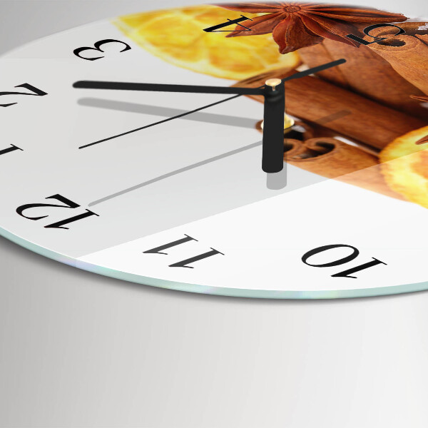 Reloj de pared redondo Vainilla con limón