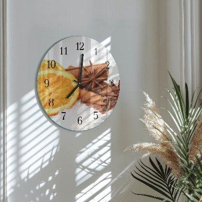 Reloj de pared redondo Limón y vainilla