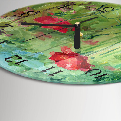 Reloj de pared redondo Amapolas