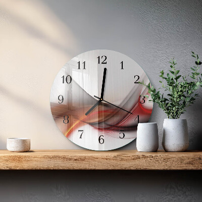 Reloj de pared redondo Líneas abstractas