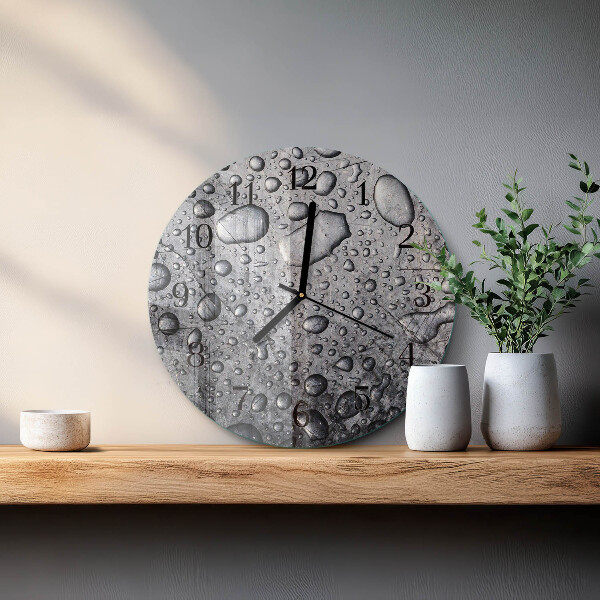 Reloj de pared redondo Gotas