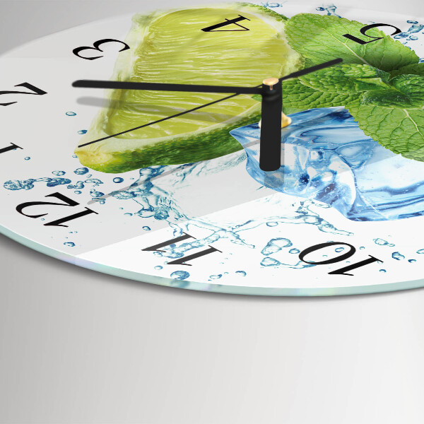 Reloj de pared redondo Lima y menta