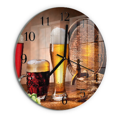 Reloj de pared redondo Barril de cerveza