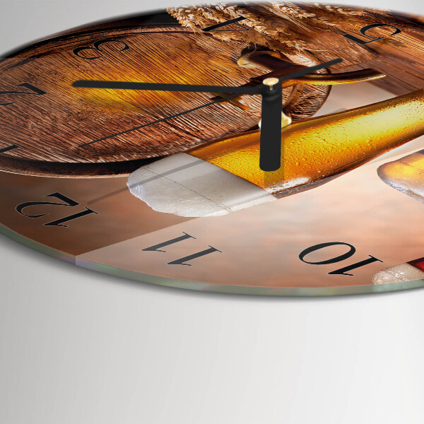 Reloj de pared redondo Barril de cerveza