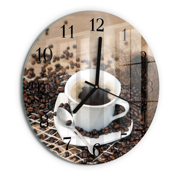 Reloj de pared redondo Taza de café