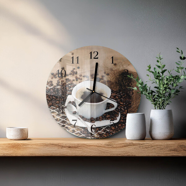 Reloj de pared redondo Taza de café