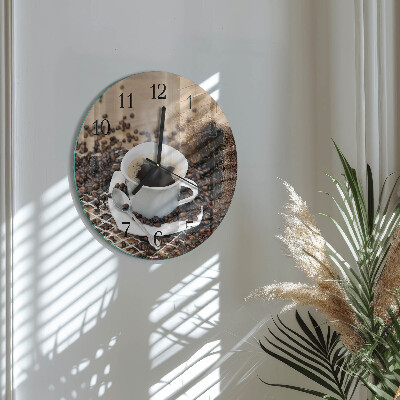 Reloj de pared redondo Taza de café