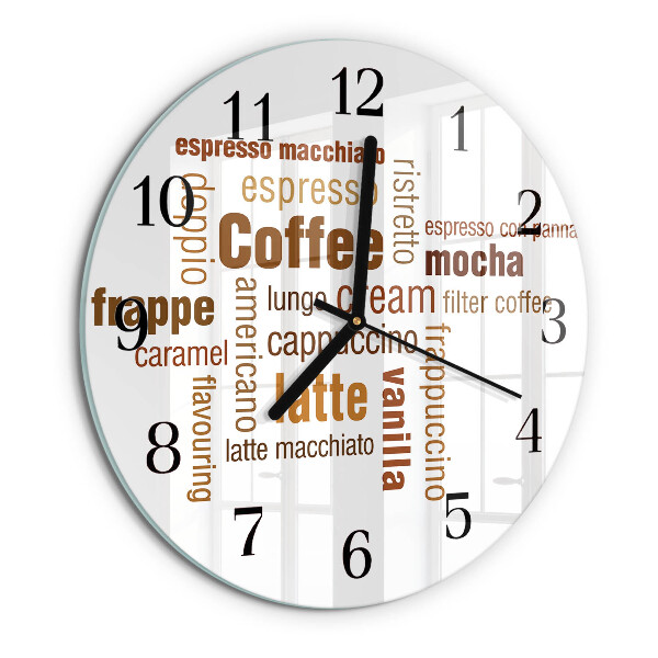 Reloj de pared redondo Café