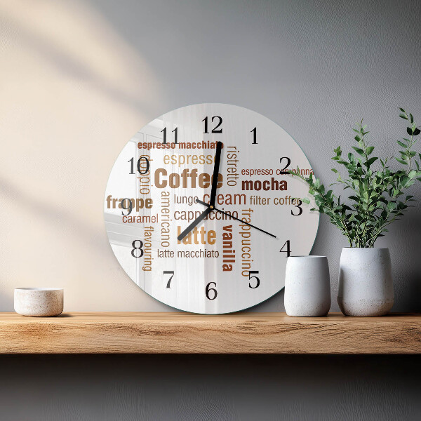 Reloj de pared redondo Café