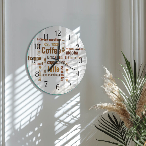 Reloj de pared redondo Café