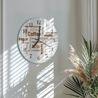 Reloj de pared redondo Café