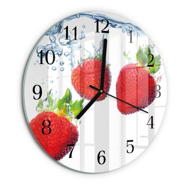 Reloj de pared redondo fresas