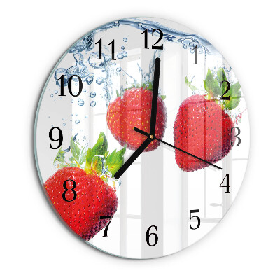 Reloj de pared redondo fresas