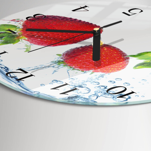 Reloj de pared redondo fresas