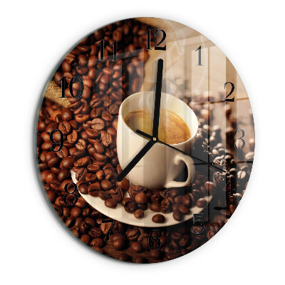 Reloj de pared redondo Taza de café