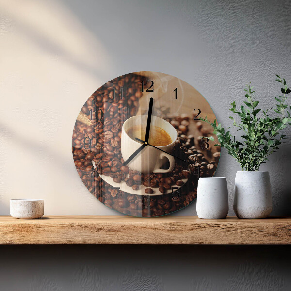 Reloj de pared redondo Taza de café