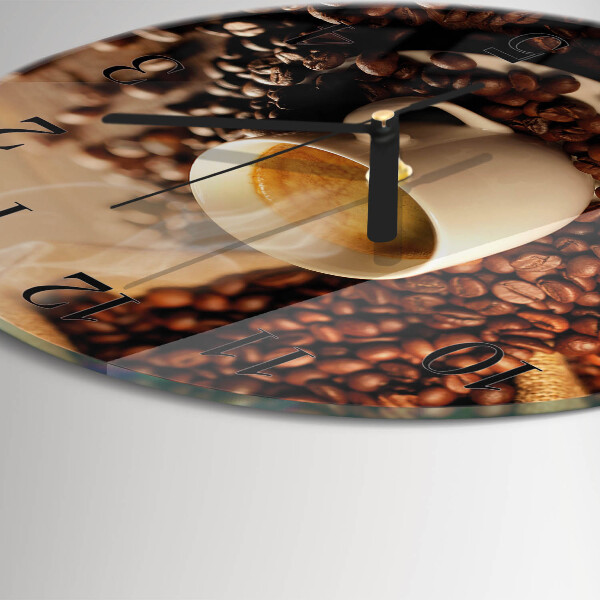 Reloj de pared redondo Taza de café