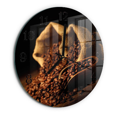 Reloj de pared redondo Granos de café