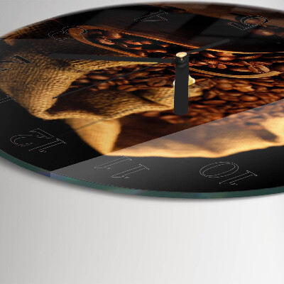 Reloj de pared redondo Granos de café