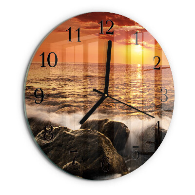Reloj de pared redondo Atardecer