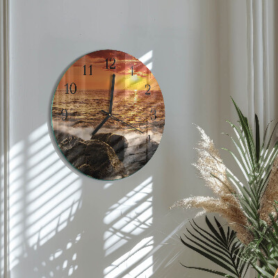 Reloj de pared redondo Atardecer