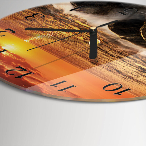 Reloj de pared redondo Atardecer