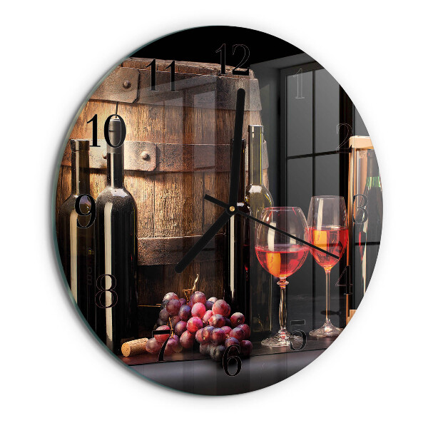 Reloj de pared redondo Barril de vino