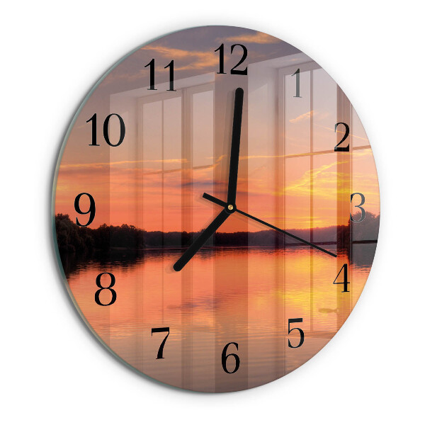 Reloj de pared redondo Atardecer