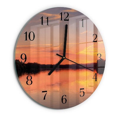 Reloj de pared redondo Atardecer