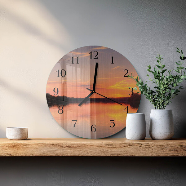 Reloj de pared redondo Atardecer