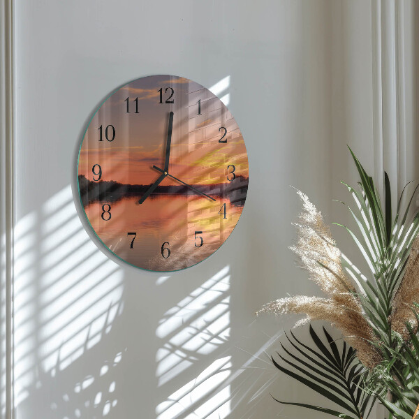 Reloj de pared redondo Atardecer