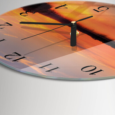 Reloj de pared redondo Atardecer
