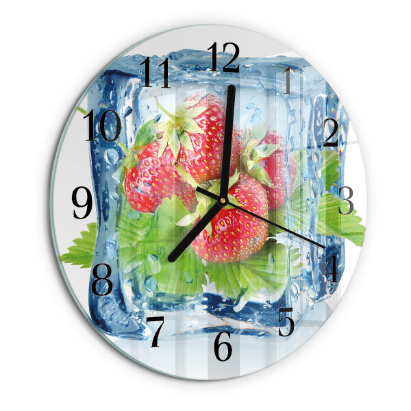 Reloj de pared redondo Helado de fresa