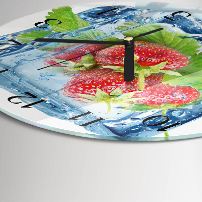 Reloj de pared redondo Helado de fresa
