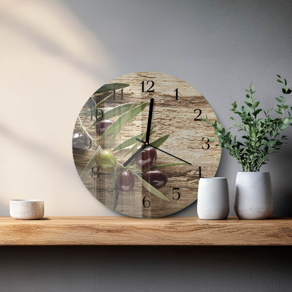Reloj de pared redondo Aceitunas