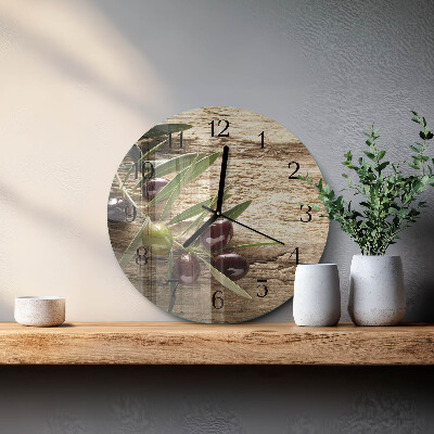 Reloj de pared redondo Aceitunas