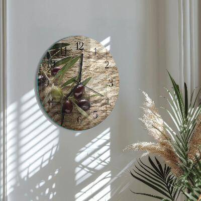 Reloj de pared redondo Aceitunas