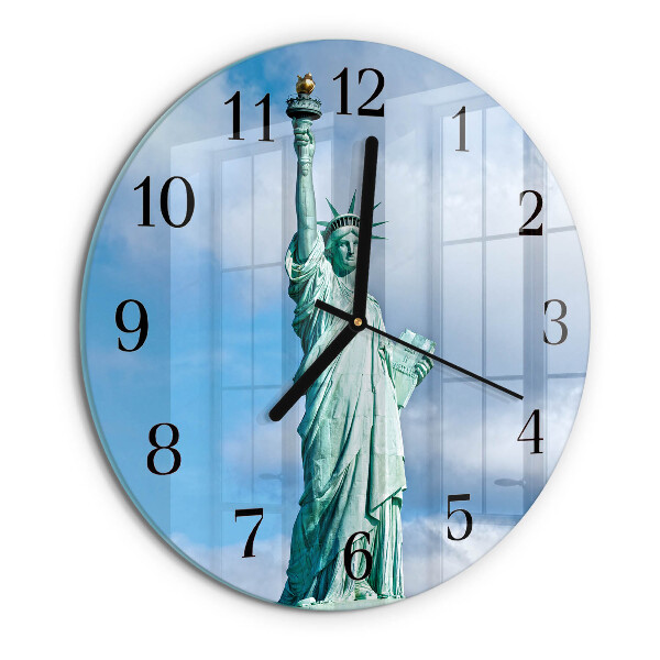 Reloj de pared redondo Estatua de la Libertad