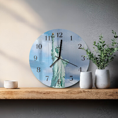 Reloj de pared redondo Estatua de la Libertad
