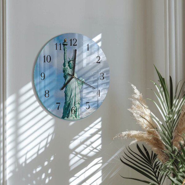 Reloj de pared redondo Estatua de la Libertad