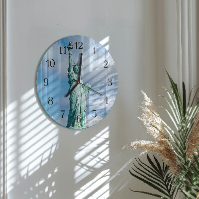 Reloj de pared redondo Estatua de la Libertad