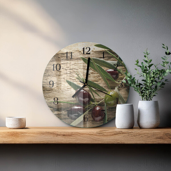 Reloj de pared redondo Aceitunas