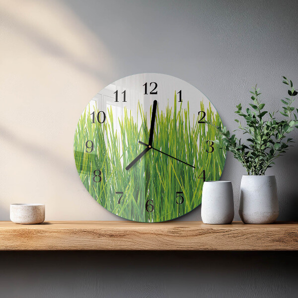 Reloj de pared redondo Césped