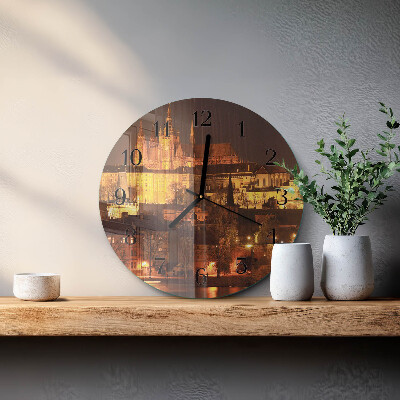 Reloj de pared redondo Praga