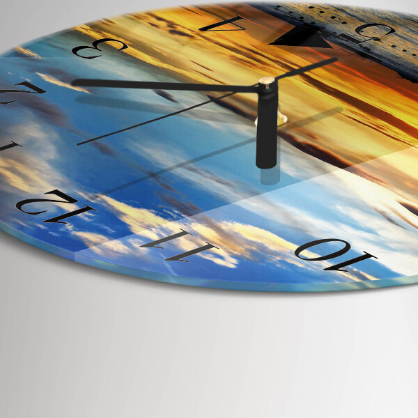 Reloj de pared redondo Atardecer