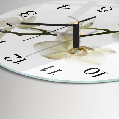 Reloj de pared redondo Orquídea