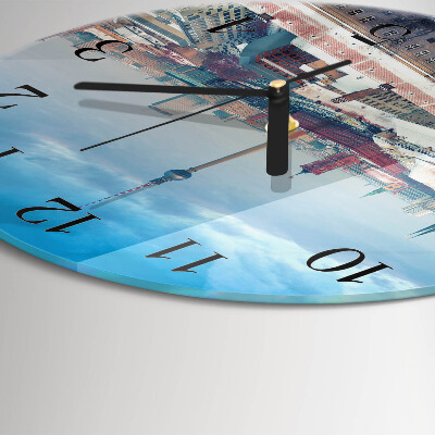 Reloj de pared redondo Ciudad de invierno